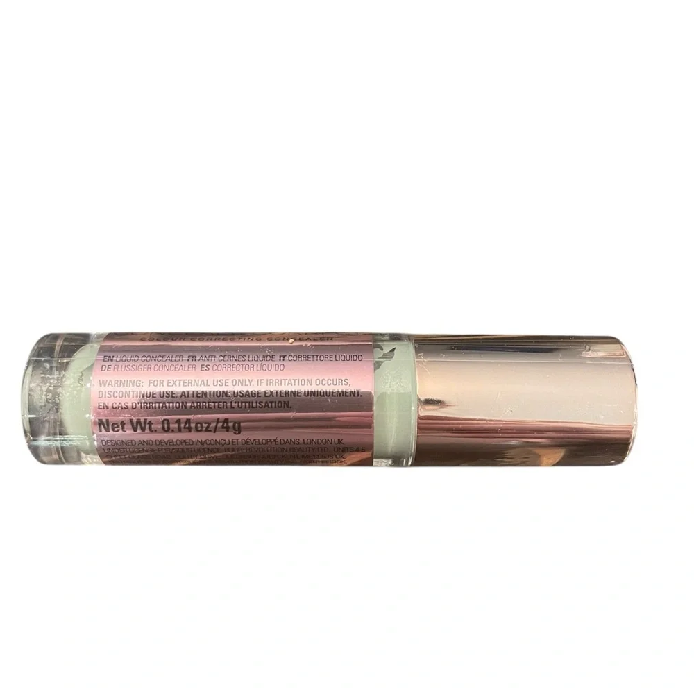 Makeup Revolution London Liquid Concealer Conceal + Correct Green 0.14 Oz NEW‎